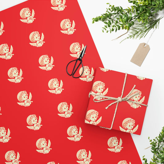 Light red Cupid Wrapping Paper
