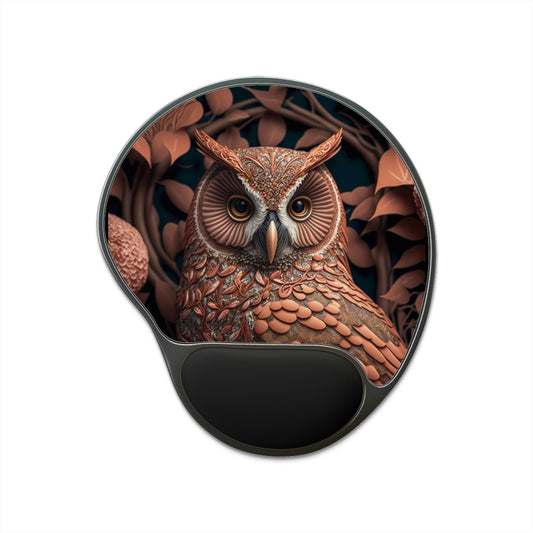 Owl Mouse Pad With Wrist Rest