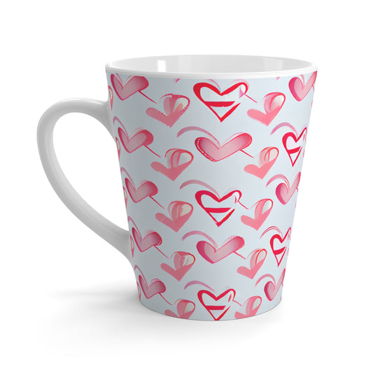 Pink Heart Latte Mug