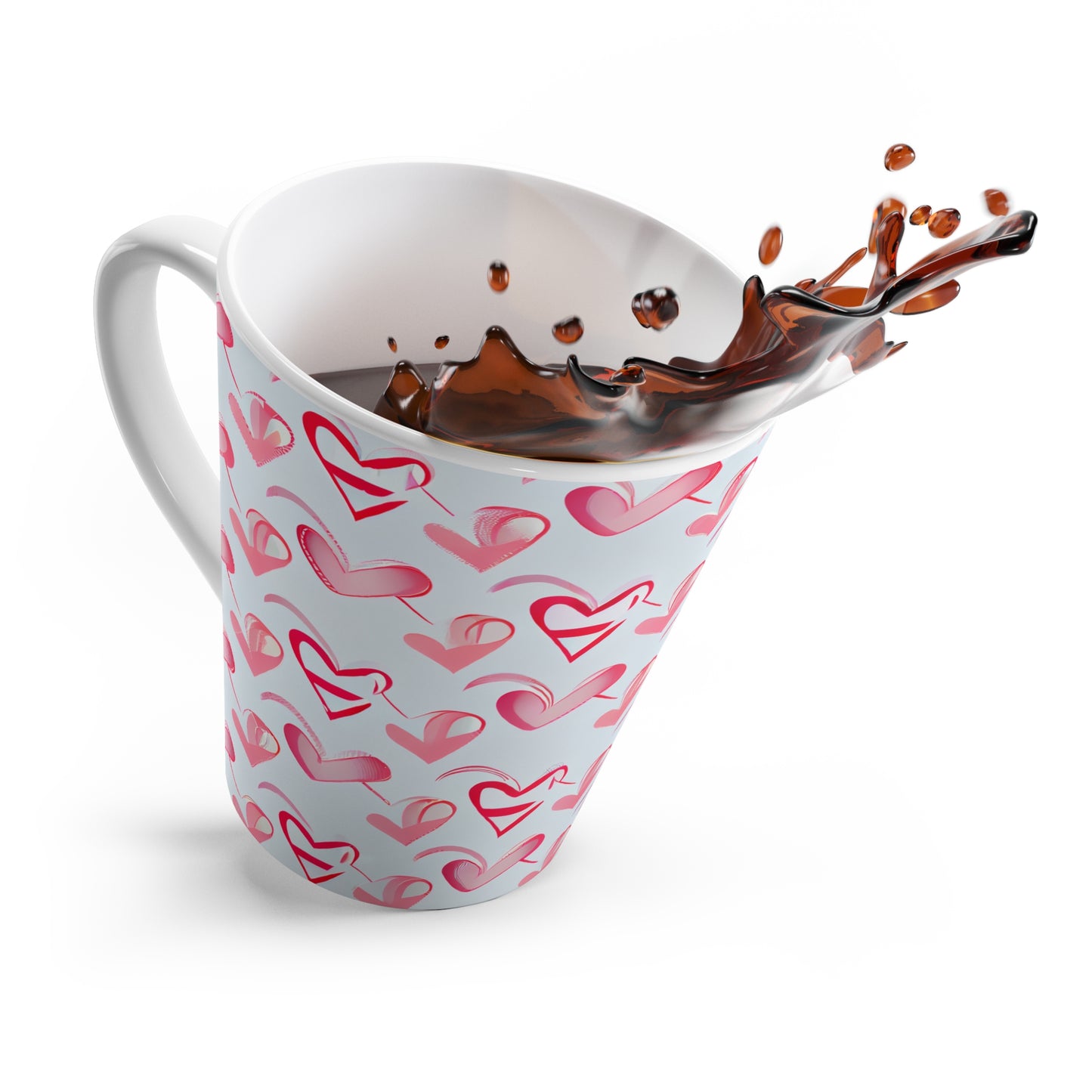 Pink Heart Latte Mug